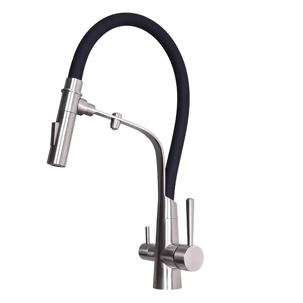 3in1 vandhane FK3-1002 3in1 vandhane i børstet rustfrit stål. patenteret produkt